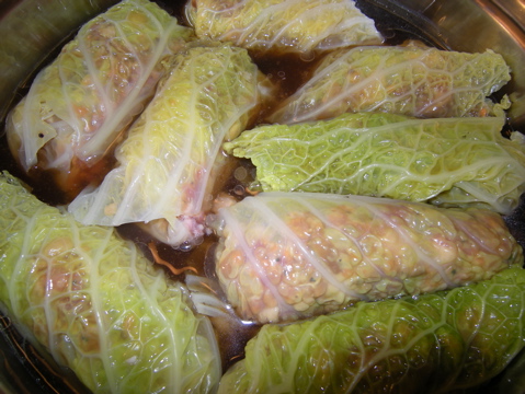 Cabbage Roll with Ginko Nuts