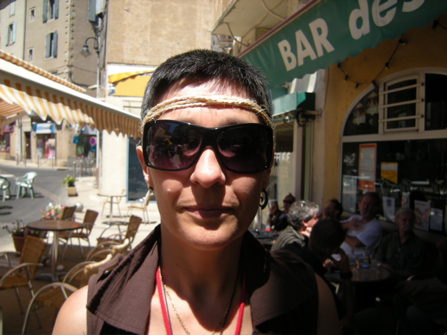 Nicole wears her poetic line